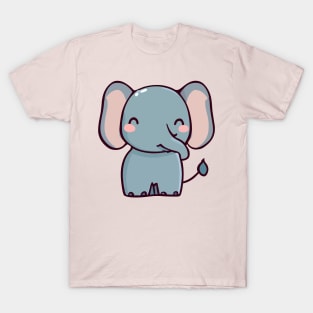 cute elephant cartoon vector illustration T-Shirt